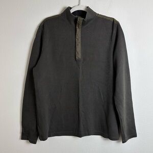 Boss Hugo Boss olive green quarter zip pullover sweatshirt sweater L
